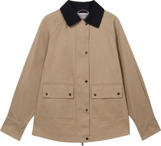Brooks Brothers Barn Jacket - Dames - Zomerjassen - Beige - M - Katoen - Jassen