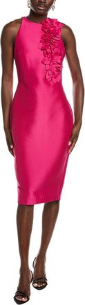 Badgley Mischka Corsage Sheath Cocktail Dress