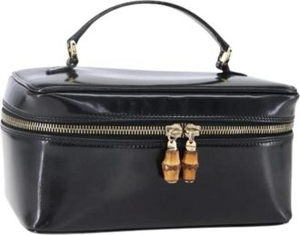 Gucci Pre-owned Handbags, female, Black, Size: ONE SIZE Pre-owned Leather Handbag