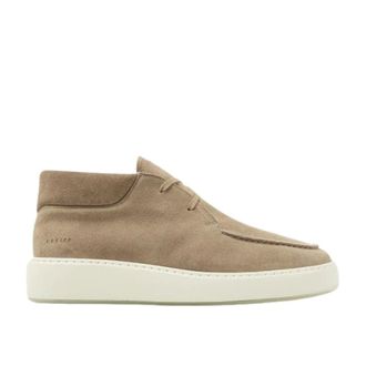 Nubikk Schoenen, Heren, Beige, 48 EU, Leer, Winter Enkellaars met Fur Stijlvol Comfort