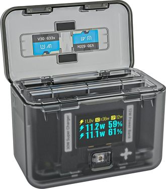 OEM Cargador De Bater&iacute;a Para Insta360 X4, Pantalla Oled De 30 W, Estuche De Carga Inteligente Bidireccional Para Bater&iacute;a Insta360 X4, Concentrador De Carg