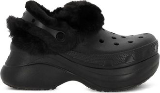 Crocs Bae textured lined platform slip-on - Black
