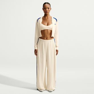 Nike Womens SKIMS Stretch Knit Wide-Leg Pants in White | IU2217-108