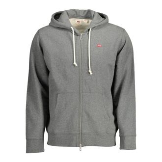 Levi's Zip-throughs, male, Gray, Size: 2XL Gray Hoodie with Zipper and Logo