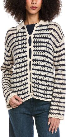 Rag & Bone Khloe Stripe Linen-Blend Cardigan