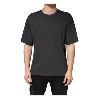 Dolce & Gabbana T-Shirts, male, Gray, Size: XL Crewneck T-shirt