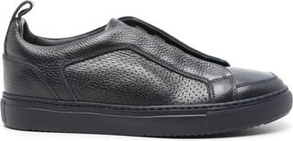 Doucal's perforated-detailed leather sneakers - men - Calf Leather/Calf Leather/Rubber - 44 - Blue