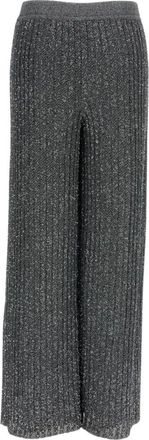 Missoni Wijde broek - Dames - Wijde Broeken - Grijs - S - Pailletten - Broeken