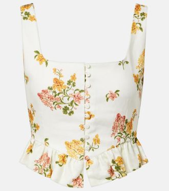 Agua Bendita Eslab&oacute;n Cordillera floral linen top