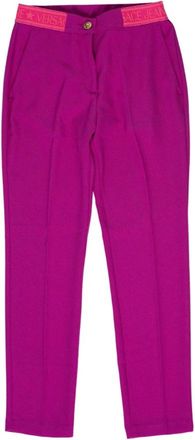Versace Jeans Couture Crepe Cady Broek - Dames - Straight fit broeken - Roze - XS - Broeken