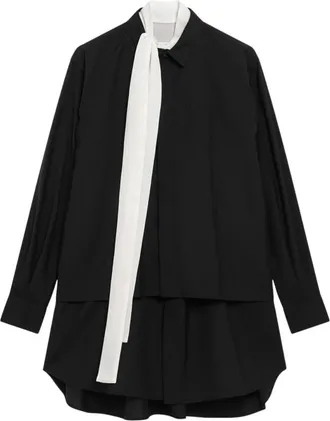 sacai Kleedjes, Dames, Zwart, M, Wol, Suiting Jurk