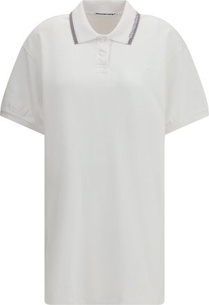 Alexander Wang Womens Polo Mini Dress White Cotton