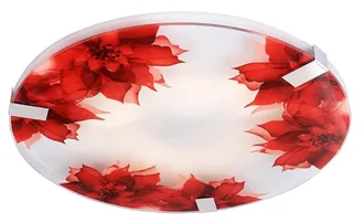 OEM Plafoniera Candellux Rapsody 40cm Cromata Rossa 3xe27
