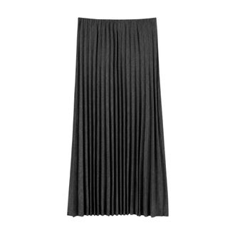 Agnona Midi-rok - Dames - Rokken - Grijs - Maat: XS Zijde