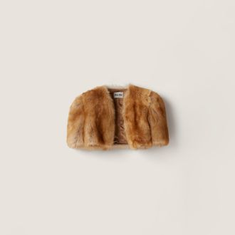 Miu Miu Shearling fur bolero jacket