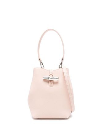 Longchamp mini Le Roseau bucket bag - women - Calf Leather - OS - Pink