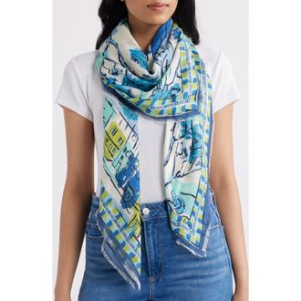 Echo Riviera Square Scarf in Chambray at Nordstrom