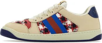 Gucci (WMNS) Gucci Screener Low-Top Sneakers Beige Navy Red 577684-FACBJ-9075