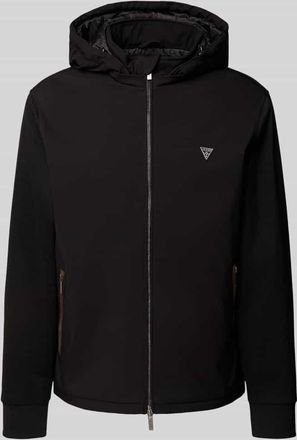 Guess Windbreaker mit Zweiwege-Rei&szlig;verschluss in Black, Gr&ouml;&szlig;e XXL