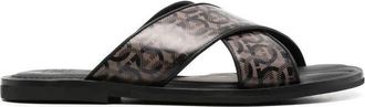 Ferragamo Gancini Crossover Strap Sandals