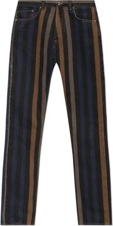 Versace Gestreepte Straight Jeans - Heren - Regular Fit Jeans - Veelkleurig - W31 - Katoen - Jeans