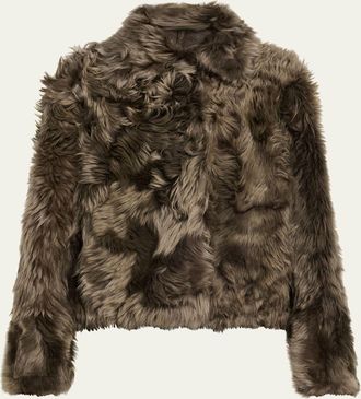 Yves Salomon Short Lamb Shearling Jacket