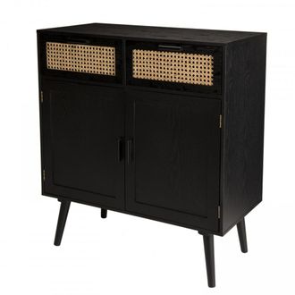 Macabane Aparador con 2 cajones y 2 puertas de madera y rat&aacute;n