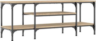 vidaXL Vidaxl - Mueble tv madera de ingeniería y hierro Sonoma 121x35x45 cm