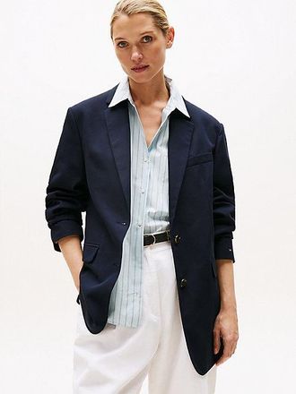 Tommy Hilfiger Relaxed Single Breasted Longline Blazer
