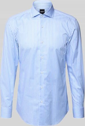 HUGO BOSS Slim Fit Businesshemd aus Baumwoll-Mix Modell HANK-SP-C1 in Blau, Gr&ouml;&szlig;e 38