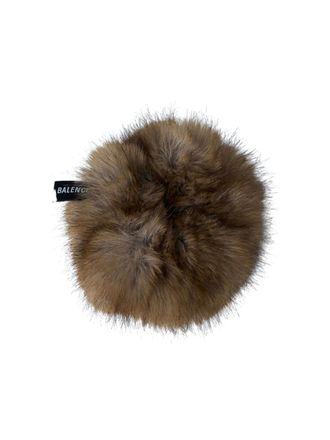 Balenciaga Holli faux-fur round scrunchie - Bruin