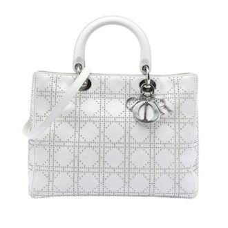 Dior Pre-owned Handbags, female, White, Size: ONE SIZE Pre-owned Lady Dior