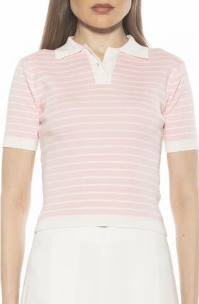 Alexia Admor Elani Knit Polo in Pink at Nordstrom Rack, Size X-Large