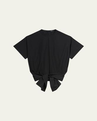 Theory Boxy Tie-Front Top