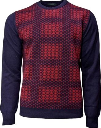 Zanone Trui - Heren - Ronde hals truien - Blauw - 2XL - Truien & Vesten