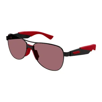 Bottega Veneta BV1231S004 Aviator Full Rim Sunglasses - Red