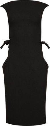 Miu Miu Boat-Neck Sleeveless Dress - Womens - Wool