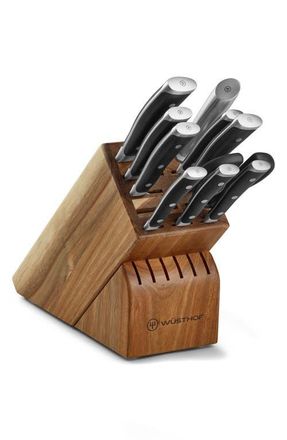 W&uuml;sthof Classic Ikon 11-Piece Knife Block Set in Black at Nordstrom
