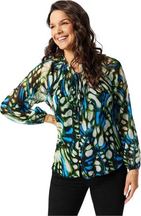 Biba Dames/Dames Sheer Blouse (Vlinder Groen)