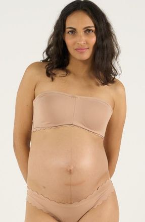 Cache Coeur Skin Maternity And Nursing Invisible Bandeau Bra DD/3D Cup in Latte at Nordstrom, Size 34
