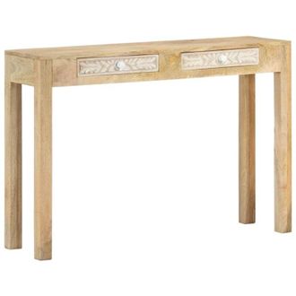 vidaXL Console Table 110x30x75 cm Solid Bleached Wood Mango Vidaxl