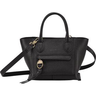 Longchamp Small Mailbox Leather Top Handle Bag in Black at Nordstrom Rack