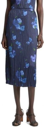 Vince Poppy Blur Pleated Midi Skirt in Midnight at Nordstrom Rack, Size Small