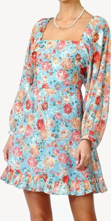 Adelyn Rae Vero Poet Sleeve Dress In Baby Blue