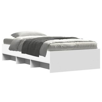 Berkfield Home Durable Bed Frame without Mattress White 100x200 cm Engineered Wood