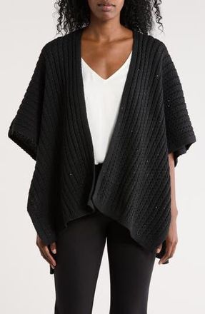 Vince Camuto Shine Knit Topper in Black at Nordstrom Rack