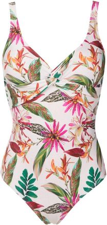 Lygia & Nanny Adriana floral-print swimsuit - women - Polyamide/Elastane - 48 - White