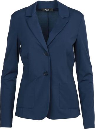 Max Mara Chique Monopetto Jas - Dames - Blazers - Blauw - L - Jassen