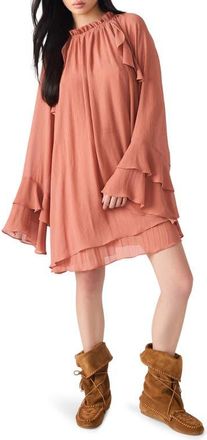 Steve Madden Sofina Long Sleeve Shift Dress in Copper at Nordstrom, Size Xx-Large