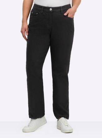 Sheego Thermohose SHEEGO, Damen, Gr. 40, Normalgr&ouml;ssen, schwarz, 66% Baumwolle, 32% Polyester, 2% Elasthan, unifarben, Hosen Thermohose